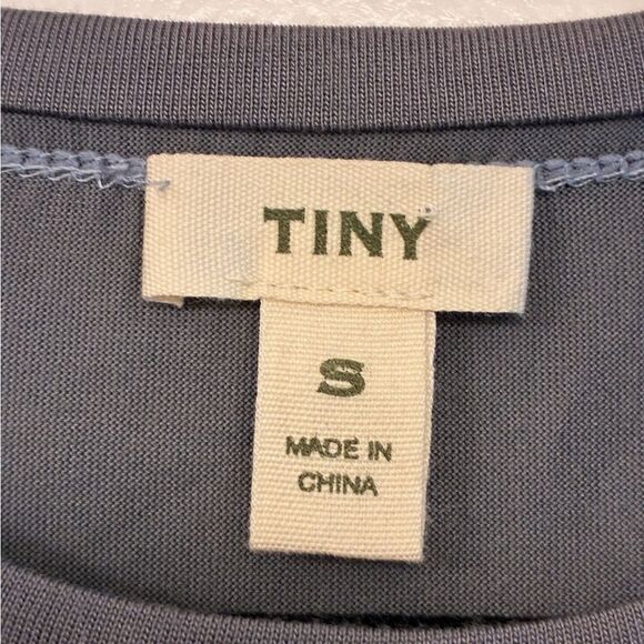 ANTHROPOLOGIE TINY Short Sleeve Jodi Floral Front Tie Blouse Gray Women’s Small - Picture 5 of 6